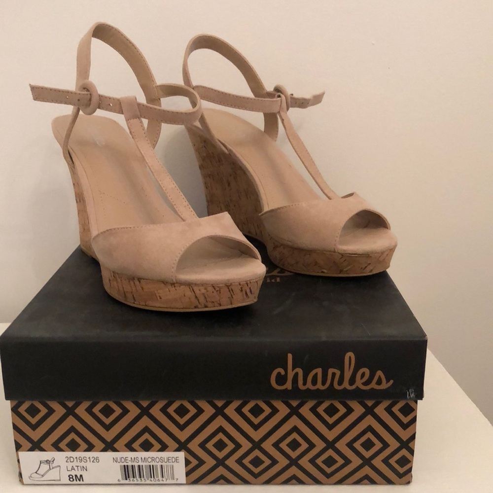 Women cork wedge sandals